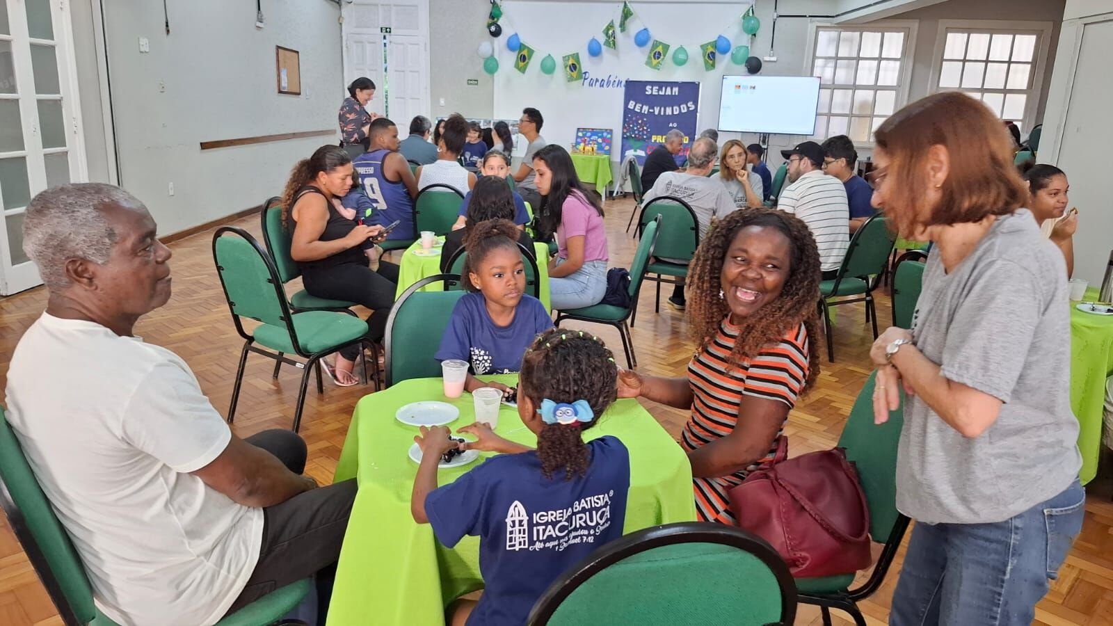 Recepção das famílias no Projeto Crescer